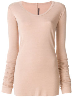 elongated sleeve V-neck top  Rick Owens Lilies