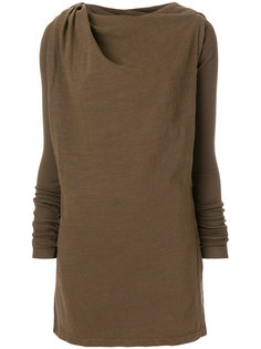 gathered neckline jersey top  Rick Owens DRKSHDW