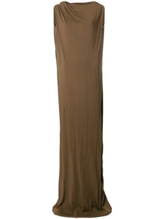 gathered front maxi dress Rick Owens DRKSHDW