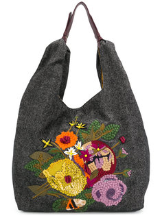 floral embroidered shoulder bag Jamin Puech