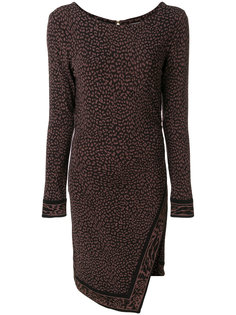 приталенное платье с леопардовым принтом  Michael Michael Kors