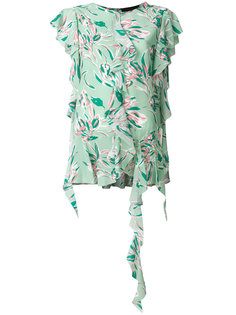 заниженная блузка с цветочным принтом  Erika Cavallini