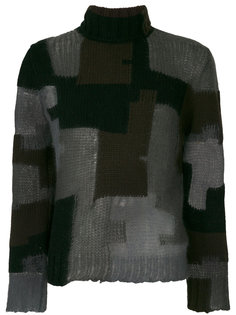 свитер лоскутного кроя Jil Sander
