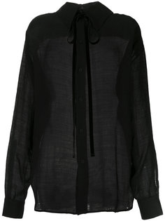 прозрачная рубашка с завязкой на бант Ann Demeulemeester