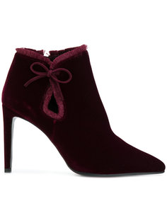 bow trim heeled ankle boots Stuart Weitzman