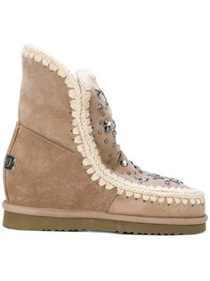 shearling mocassin booties Mou