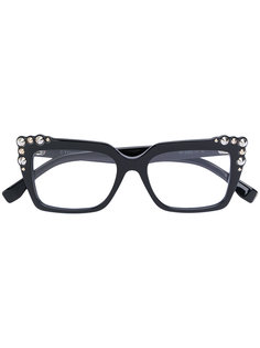 очки в квадратной оправе с заклепками Fendi Eyewear