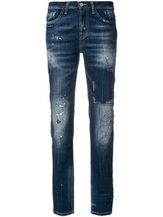 джинсы скинни с потертой отделкой Frankie Morello