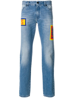 выбеленные джинсы прямого кроя Fendi