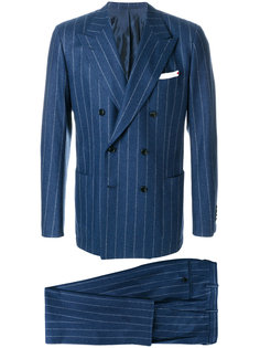 костюм-двойка в тонкую полоску Kiton