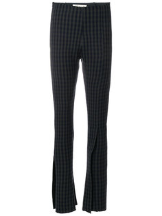 gingham print slit trousers A.W.A.K.E. Awake