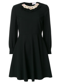 платье с отделкой на воротнике  Red Valentino