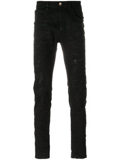 джинсы с потертой отделкой Poème Bohémien