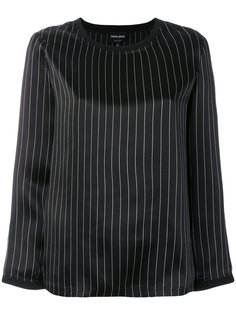 блузка в полоску с круглым вырезом  Giorgio Armani