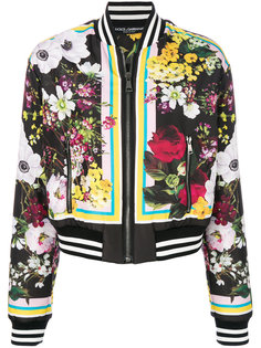 куртка-бомбер с цветочным принтом Dolce &amp; Gabbana