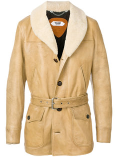 куртка с меховым воротником и поясом Pihakapi