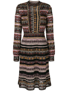 платье с узором и длинными рукавами M Missoni