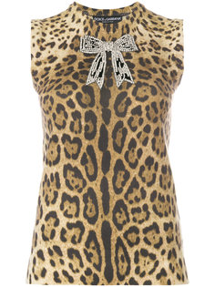 леопардовый топ Dolce &amp; Gabbana