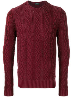 джемпер вязки косичкой Zanone