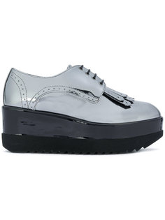 туфли на платформе с эффектом металлик Pollini
