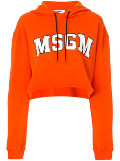 укороченная толстовка с логотипом  MSGM