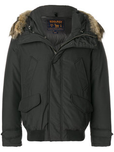 пальто с оторочкой мехом койота  Woolrich