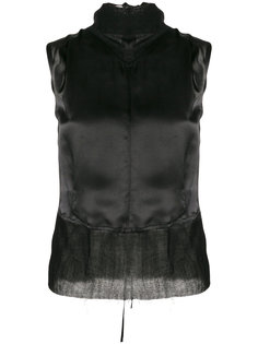топ со вставкой и завязкой на вороте  Ann Demeulemeester