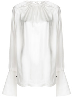 присборенная блузка с объемными рукавами  Ann Demeulemeester