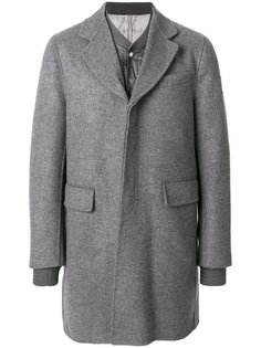 многослойное однобортное пальто  Moncler Gamme Bleu