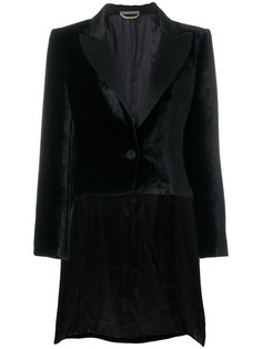 бархатный асимметричный блейзер  Alberta Ferretti
