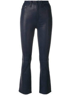 укороченные расклешенные кожаные брюки Rag &amp; Bone