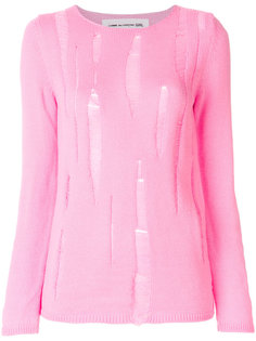 состаренный топ с вырезом  Comme Des Garçons Girl