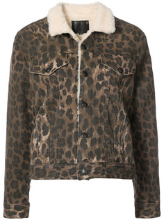куртка на кнонпках  с леопардовым принтом R13