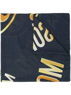 плетеный шарф с логотипом Moschino