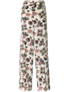 брюки-палаццо Popflowers с завышенной талией Valentino