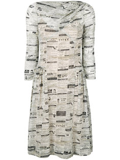сетчатое расклешенное платье Newspaper Moschino