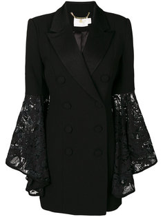 двубортное пальто с кружевными рукавами Misha Collection