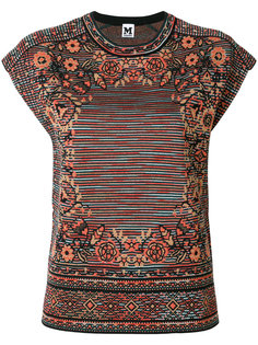 трикотажная футболка с цветочным узором M Missoni
