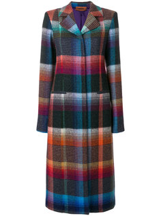 однобортное пальто в клетку Missoni