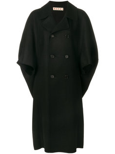 пальто-накидка с прорезными рукавами Marni