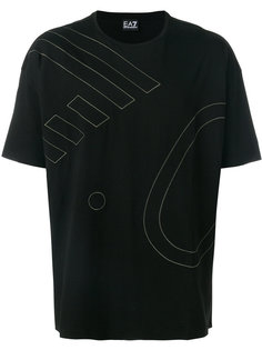 футболка с вышивкой Ea7 Emporio Armani