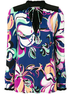 блузка с рюшами Emilio Pucci