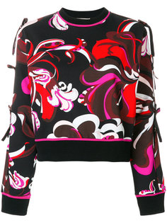 printed bow-embellished sweatshirt Emilio Pucci