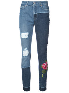 джинсы кроя скинни с цветочной вышивкой Dolce &amp; Gabbana