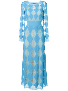 трикотажное платье с ромбовидным узором Missoni
