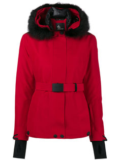 лыжная куртка с капюшоном и мехом сурка Moncler Grenoble