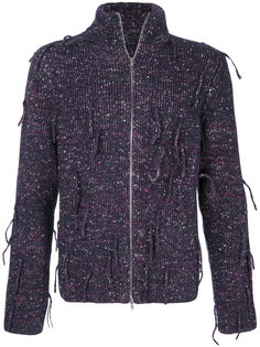 меланжевый кардиган на молнии  Maison Margiela