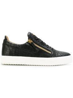 кроссовки Frankie с тиснением под крокодиловую кожу Giuseppe Zanotti Design