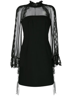 платье мини с прозрачными рукавами Alberta Ferretti