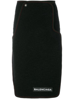 креповая юбка с логотипом Balenciaga